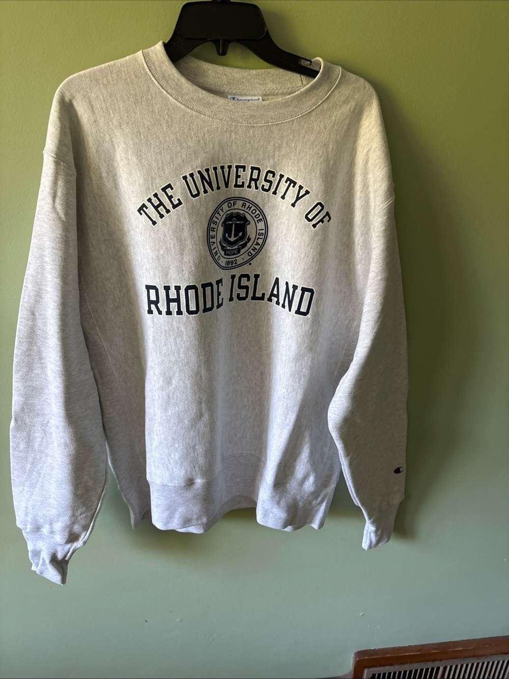 Vintage University of Rhode Island Crewneck Sweatshirt  LN!!  L Reverse Weave